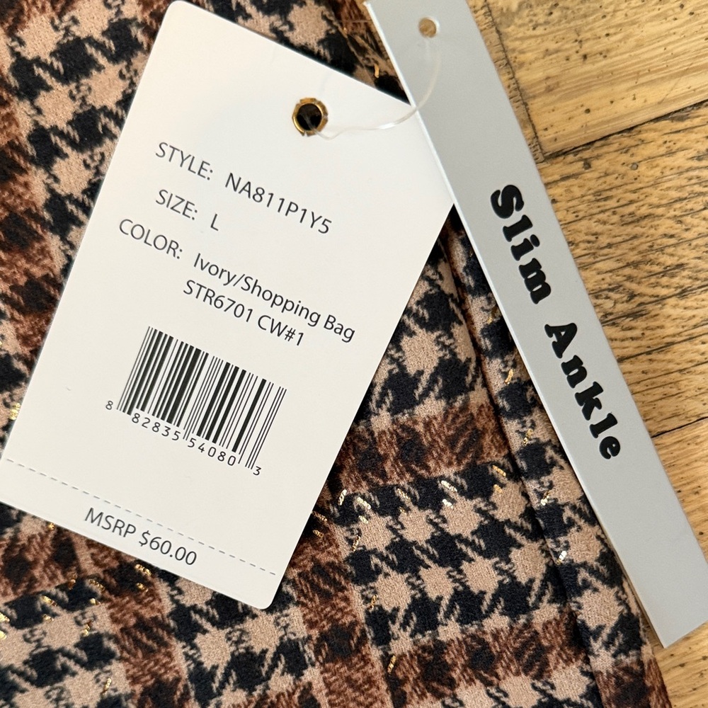 Zac & Rachel Plaid Pants - Brown and Black - Picture 2 of 4